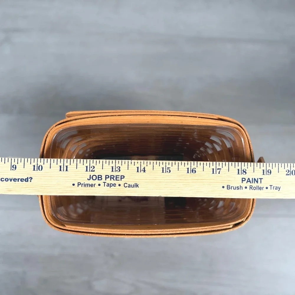 Longaberger 1995 Edition Dresden Basket Handwoven Wood with Liner and Handle